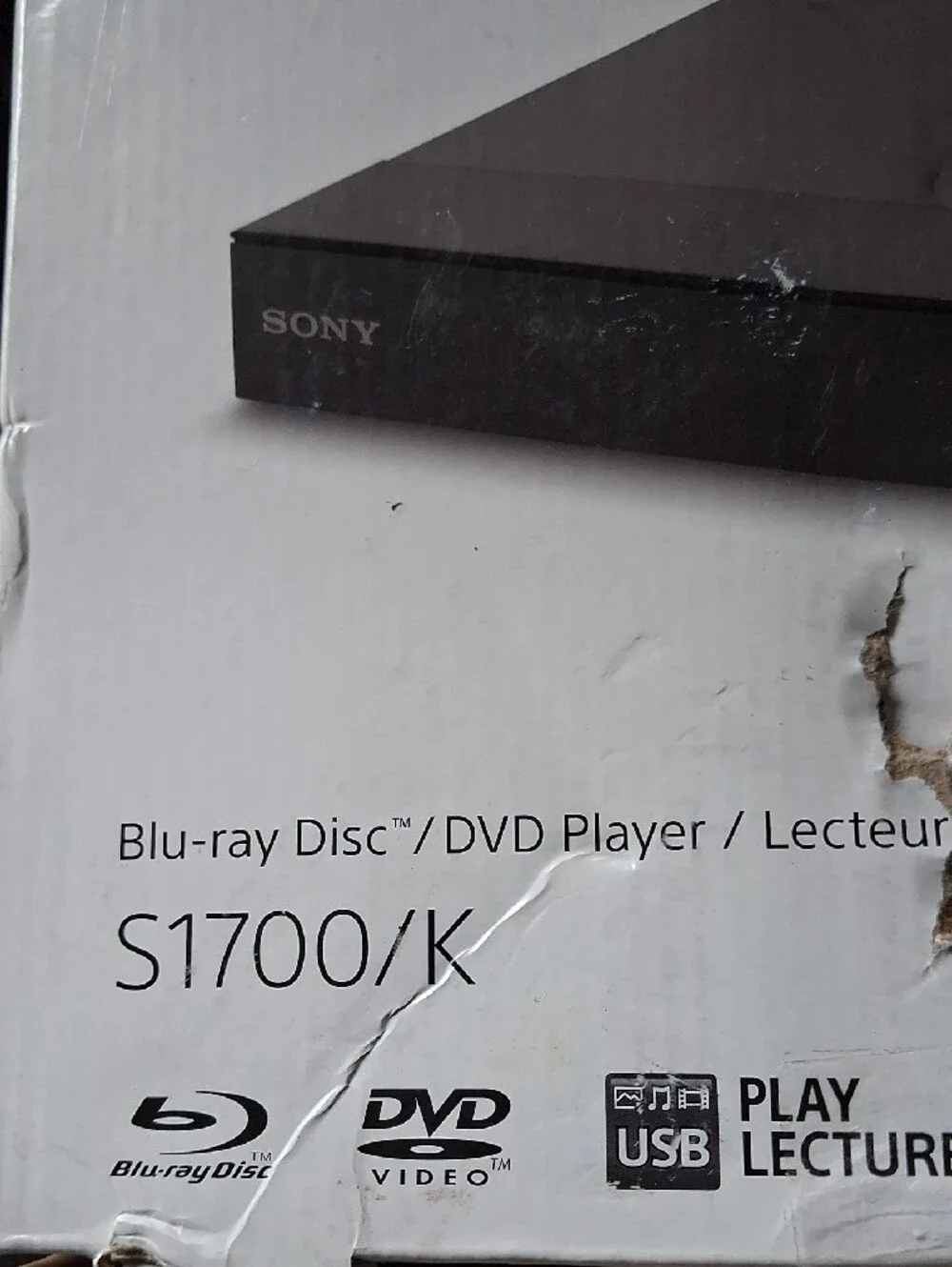 Sony Black Blu-ray/DVD Player S1700/K - Compact Media Disc Player
